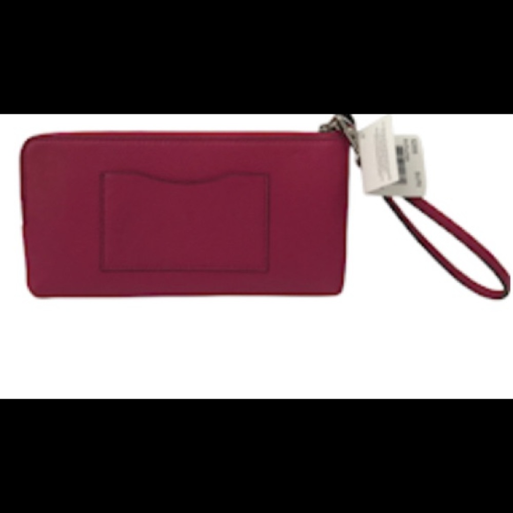 💕🆕 NWT Authentic COACH Fuchsia/Pink Leather Zippy Wallet/Wristlet - Picture 3 of 8